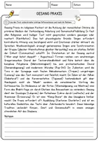 Vorschau - Arbeitsblätter - Gesang Praxis Religion Arbeitsblätter mit Fragen + Lösungen Lesetext - Seite 1