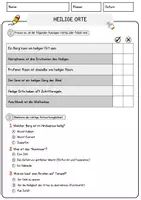 Vorschau - Arbeitsblätter - Heilige Orte Religion Arbeitsblätter mit Fragen + Lösungen Lesetext - Seite 2