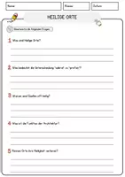 Vorschau - Arbeitsblätter - Heilige Orte Religion Arbeitsblätter mit Fragen + Lösungen Lesetext - Seite 3