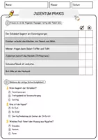 Vorschau - Arbeitsblätter - Judentum Praxis Religion Arbeitsblätter mit Fragen + Lösungen Lesetext - Seite 2