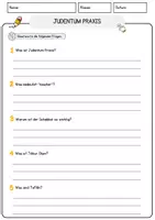 Vorschau - Arbeitsblätter - Judentum Praxis Religion Arbeitsblätter mit Fragen + Lösungen Lesetext - Seite 3