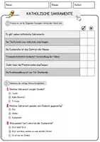 Vorschau - Arbeitsblätter - Katholische Sakramente Religion Arbeitsblätter mit Fragen + Lösungen Lesetext - Seite 2
