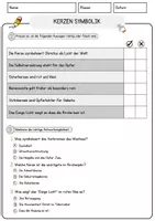 Vorschau - Arbeitsblätter - Kerzen Symbolik Religion Arbeitsblätter mit Fragen + Lösungen Lesetext - Seite 2