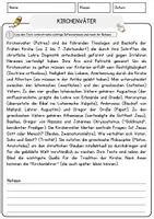 Vorschau - Arbeitsblätter - Kirchenväter Religion Arbeitsblätter mit Fragen + Lösungen Lesetext - Seite 1