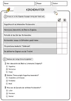 Vorschau - Arbeitsblätter - Kirchenväter Religion Arbeitsblätter mit Fragen + Lösungen Lesetext - Seite 2