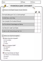 Vorschau - Arbeitsblätter - Krankensalbung Sakrament Religion Arbeitsblätter mit Fragen + Lösungen Lesetext - Seite 2