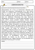 Vorschau - Arbeitsblätter - Lebensweisheiten Religion Arbeitsblätter mit Fragen + Lösungen Lesetext - Seite 1