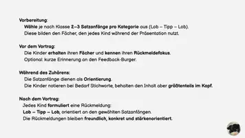 Vorschau - Fördermaterial/Inklusion - Wertschätzung durch Peer - Feedback: Satzanfängefächer - Seite 2