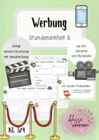 Vorschau - Stundenentwürfe - Unser eigener Werbefilm - 8. Stundeneinheit Werbung - Deckblatt