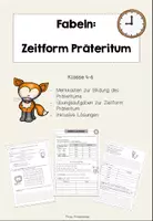 Vorschau - Arbeitsblätter - Zeitform von Fabeln: Präteritum - Deckblatt