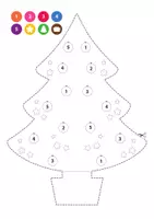 Vorschau - Mal- und Bastelvorlagen - 3 in 1 Übung im Winter: Weihnachtsbaum - malen, schneiden, kleben - Seite 3