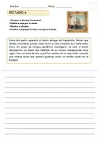 Vista previa - Hojas de trabajo - Pack de 5 Dictados para 5.º–6.º de Primaria | Fichas Doblables + Instrucciones para el Maestro - página 3