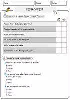Vorschau - Arbeitsblätter - Pessach Fest Religion Arbeitsblätter mit Fragen + Lösungen Lesetext - Seite 2