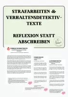 Vorschau - Arbeitsblätter - Strafarbeiten & Verhaltensdetektiv-Texte – Reflexion statt Abschreiben - Deckblatt