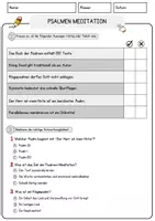 Vorschau - Arbeitsblätter - Psalmen Meditation Religion Arbeitsblätter mit Fragen + Lösungen Lesetext - Seite 2