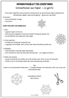 Vorschau - Mal- und Bastelvorlagen - ✨ Schneeflocken basteln – Scherenschnitt-Vorlage für den Winter | Bastelanleitung für Grundschule & Kindergarten - Seite 1