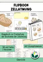 Vorschau - Mal- und Bastelvorlagen - Flipbook Zellatmung Biochemie Stoffwechsel - Deckblatt