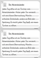 Vorschau - Arbeitsblätter - Weihnachtliche Abschreibkartei / Lesetexte - Seite 1