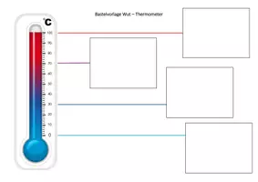 Vorschau - Mal- und Bastelvorlagen - Bastelvorlage Wut-Thermometer für den Kindergarten - Seite 1