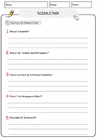 Vorschau - Arbeitsblätter - Sozialethik Religion Arbeitsblätter mit Fragen + Lösungen Lesetext - Seite 3