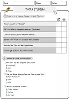 Vorschau - Arbeitsblätter - Thora Studium Religion Arbeitsblätter mit Fragen + Lösungen Lesetext - Seite 2