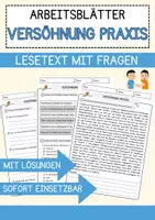 Vorschau - Arbeitsblätter - Versöhnung Praxis Religion Arbeitsblätter mit Fragen + Lösungen Lesetext - Deckblatt