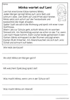 Vorschau - Arbeitsblätter - Haustier Katze - drei Kurzgeschichten | Leseverständnis Klasse1 & 2 - Seite 1