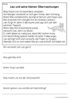 Vorschau - Arbeitsblätter - Haustier Katze - drei Kurzgeschichten | Leseverständnis Klasse1 & 2 - Seite 3