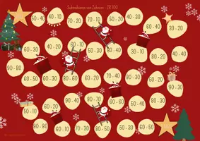 Vorschau - Spiele - Rechenspiel Weihnachten Subtraktion ZR 100 6-fach differenziert! - Seite 3
