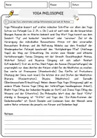 Vorschau - Arbeitsblätter - Yoga Philosophie Religion Arbeitsblätter mit Fragen + Lösungen Lesetext - Seite 1