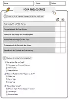 Vorschau - Arbeitsblätter - Yoga Philosophie Religion Arbeitsblätter mit Fragen + Lösungen Lesetext - Seite 2