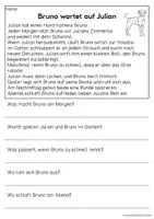 Vorschau - Arbeitsblätter - Haustier Hunde - drei Kurzgeschichten | Leseverständnis Klasse1 & 2 - Seite 1