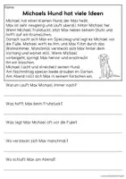 Vorschau - Arbeitsblätter - Haustier Hunde - drei Kurzgeschichten | Leseverständnis Klasse1 & 2 - Seite 2
