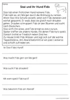 Vorschau - Arbeitsblätter - Haustier Hunde - drei Kurzgeschichten | Leseverständnis Klasse1 & 2 - Seite 3