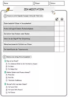 Vorschau - Arbeitsblätter - Zen Meditation Religion Arbeitsblätter mit Fragen + Lösungen Lesetext - Seite 2