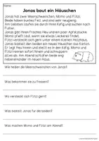 Vorschau - Arbeitsblätter - Haustier Meerschweinchen - drei Kurzgeschichten | Leseverständnis Klasse1 & 2 - Seite 2