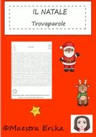 anteprima - Esercizi - Il trovaparole di Natale - Pagina di copertina