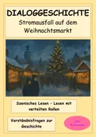 Vorschau - Stundenentwürfe - Dialoggeschichte Weihnachtsmarkt - Szenisches Lesen im Winter - Lesen mit verteilten Rollen - Deckblatt
