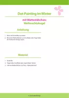 Vorschau - Arbeitsblätter - Dot-Painting im Winter mit Wattestäbchen - Weihnachtskugel - Seite 1