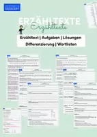 Vorschau - Arbeitsblätter - Kurzgeschichte / Erzähltext – Der verlorene Nachmittag - Deckblatt