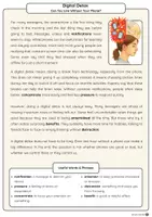 Vorschau - Arbeitsblätter - Digital Detox – Reading Comprehension & Writing Task (B1–B2) - Seite 1