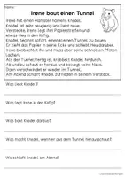 Vorschau - Arbeitsblätter - Haustier Hamster - drei Kurzgeschichten | Leseverständnis Klasse1 & 2 - Seite 2