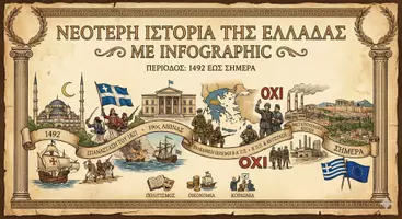 Προεπισκόπηση - Διδακτικά / Σχολικά βιβλία - Συλλογή Infographic Η Ιστορία της Ελλάδας από το 1492 έως Σήμερα - Εξώφυλλο
