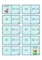 Vorschau - Stationenlernen - Freebie: Domino - Addition ZR 100 mit ZÜ (ZE+E) - Seite 1