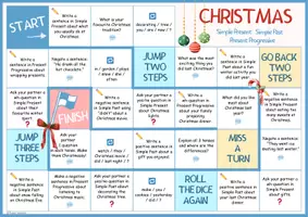 Vorschau - Spiele - SIMPLE PRESENT - SIMPLE PAST - PRESENT PROGRESSIVE 🎲 Weihnachten/Christmas - Würfelspiel - Seite 1