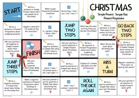 Vorschau - Spiele - SIMPLE PRESENT - SIMPLE PAST - PRESENT PROGRESSIVE 🎲 Weihnachten/Christmas - Würfelspiel - Seite 2
