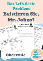 Vorschau - Arbeitsblätter - Existieren Sie Mr. Johns / Oberstufe / Leib-Seele Problem - Deckblatt