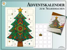 Vorschau - Mal- und Bastelvorlagen - SPARPAKET „ADVENTSKALENDER“ (Weihnachten, Weihnachtskalender, Advent) - Seite 1