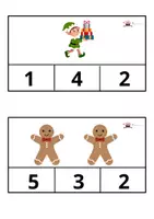 Vista previa - Refuerzo / NEE / Materiales de apoyo - Asociación número- cantidad navidad - página 1