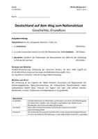 Vorschau - Test - Klausurpaket: Nationalstaatsbildung bis zur Revolution von 1848 - Deckblatt